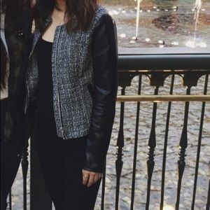 H&M jacket with faux leather detail and sleeves